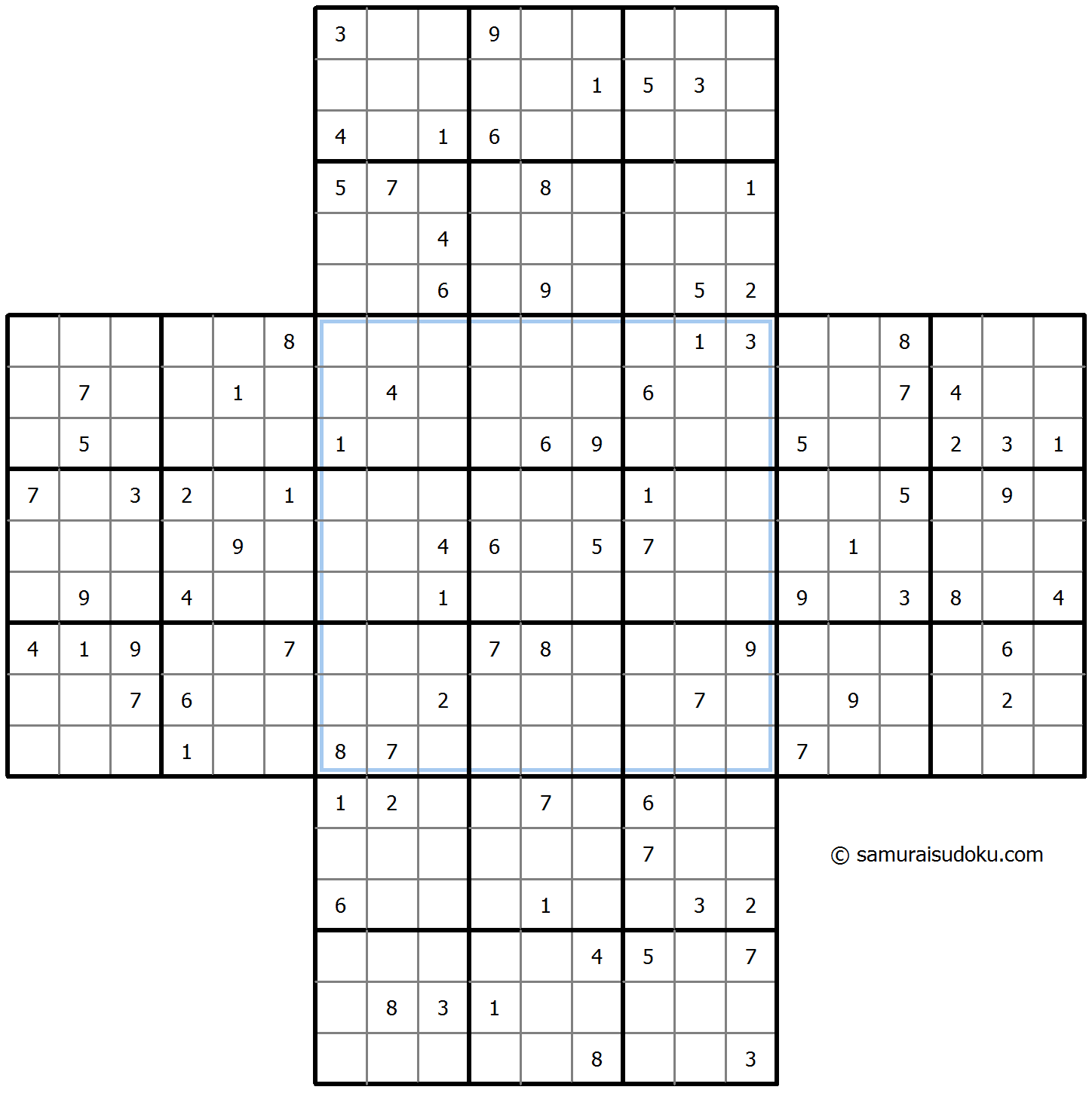 Cross Sudoku 30-October-2022