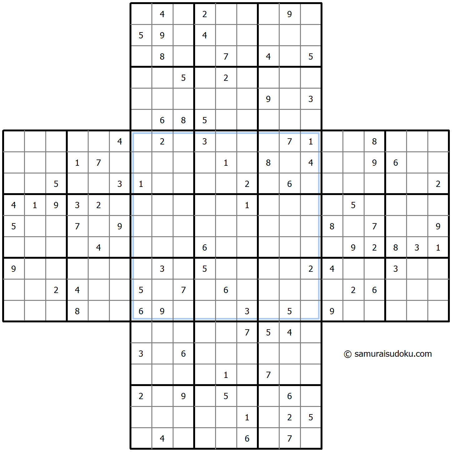 Cross Sudoku 13-August-2023