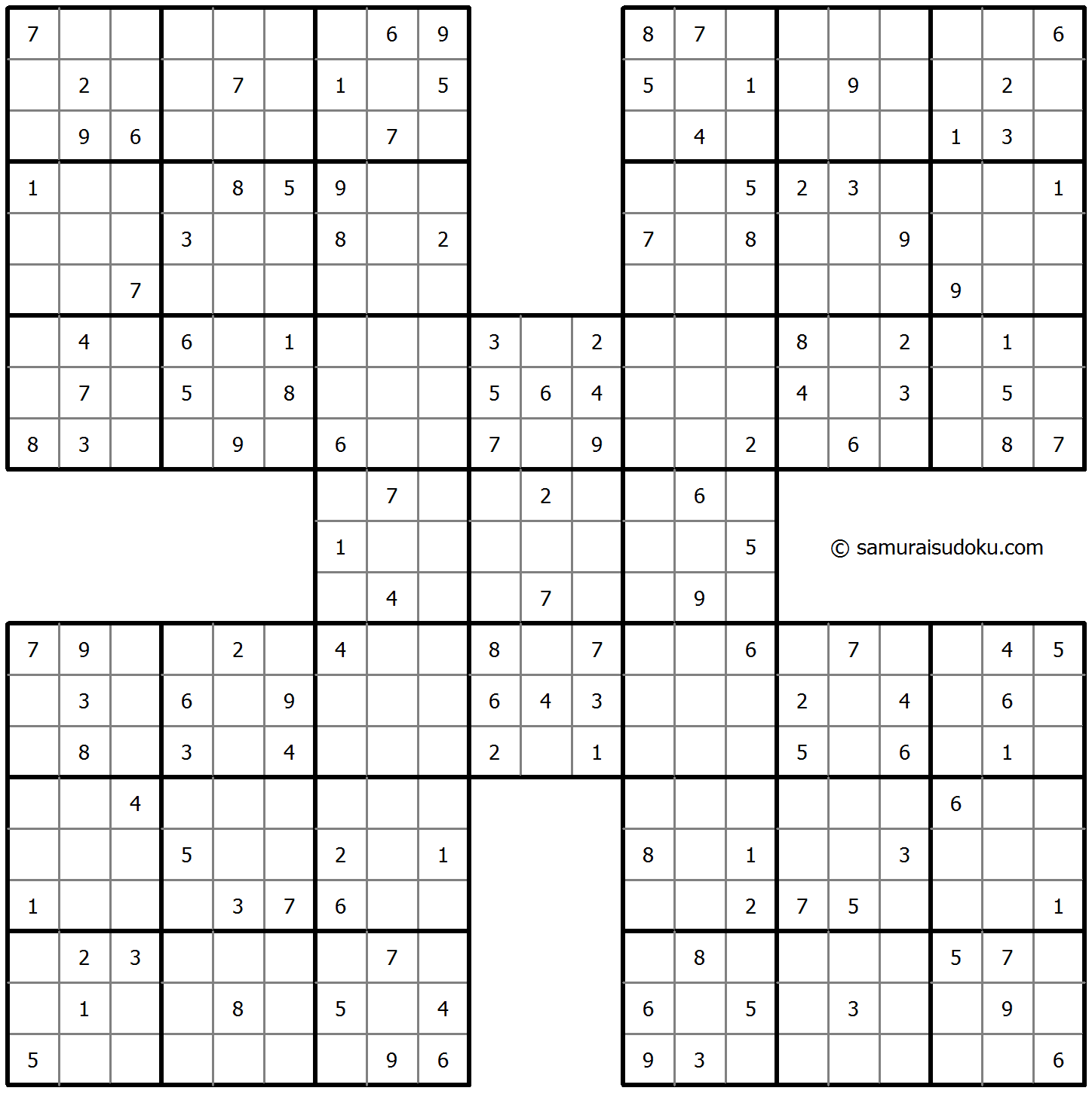 Samurai Sudoku 17-March-2022