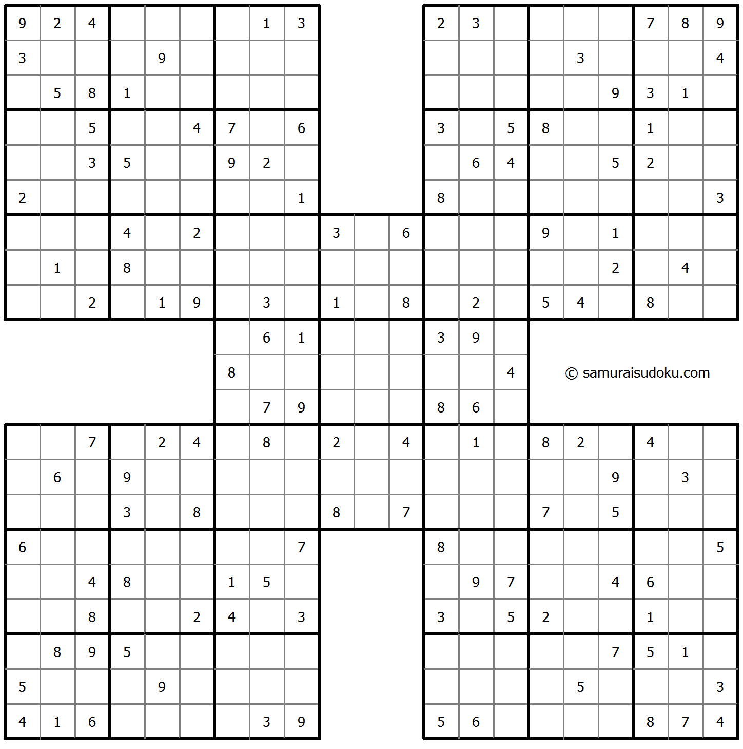 Sudoku Samurai #32236