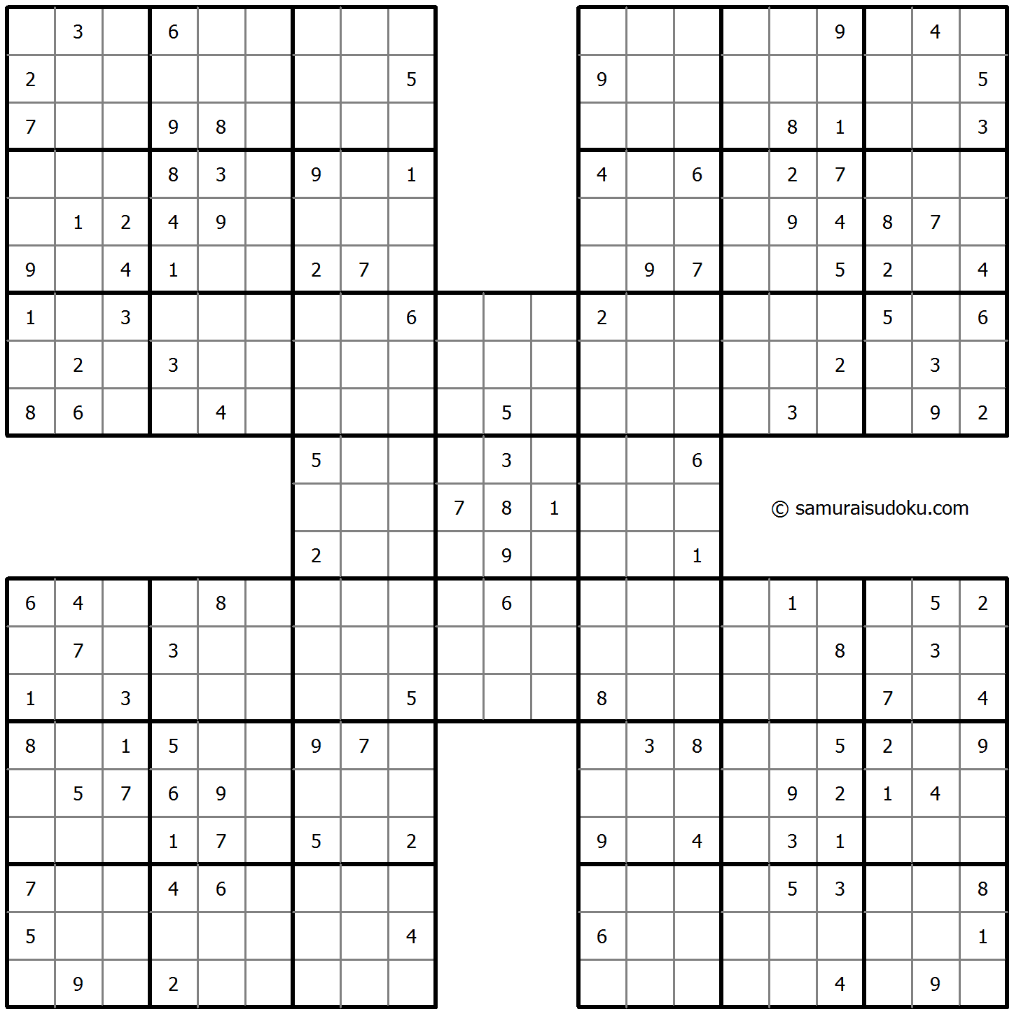 Samurai Sudoku 24-February-2022