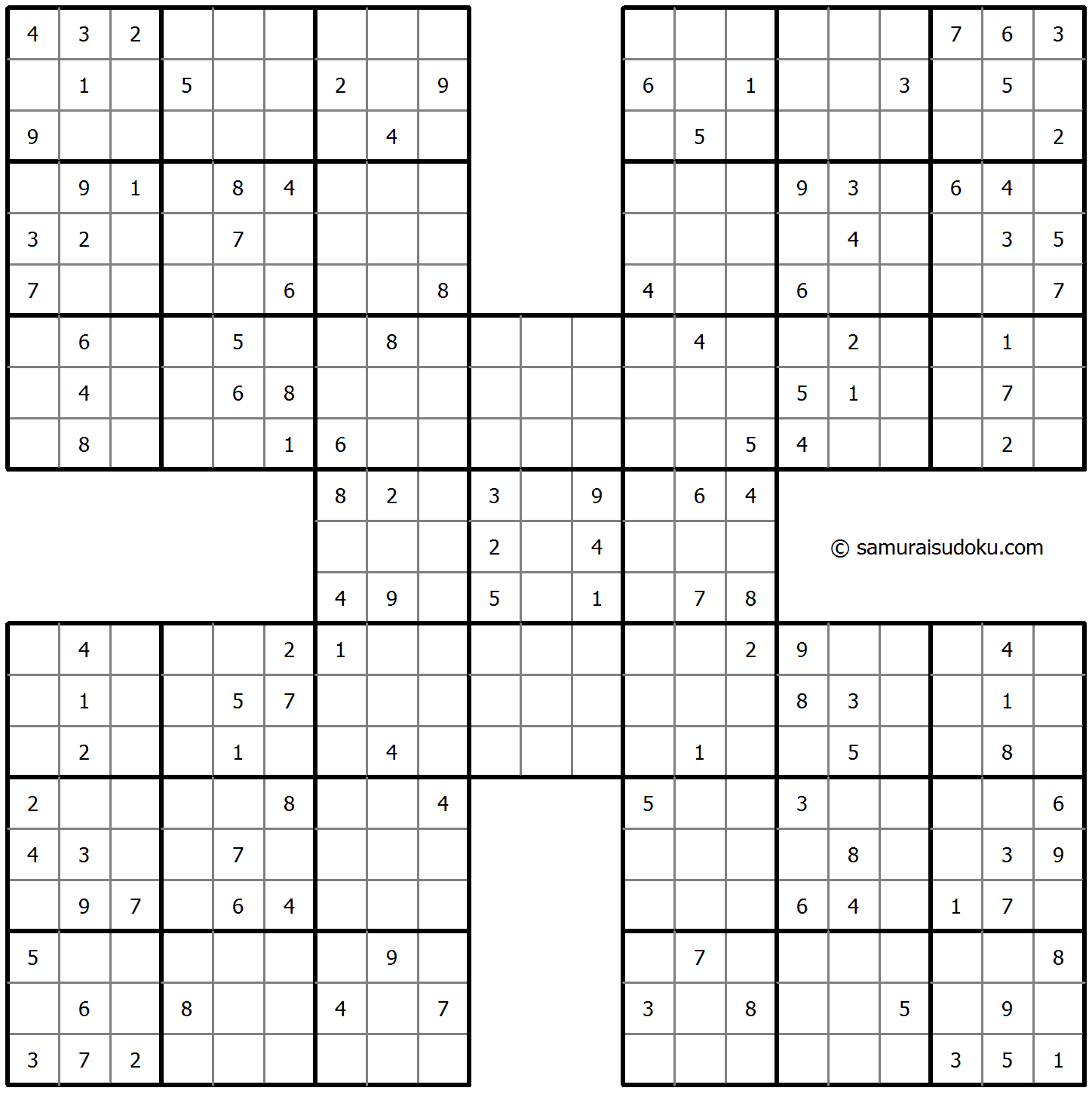 Samurai Sudoku 8-August-2023