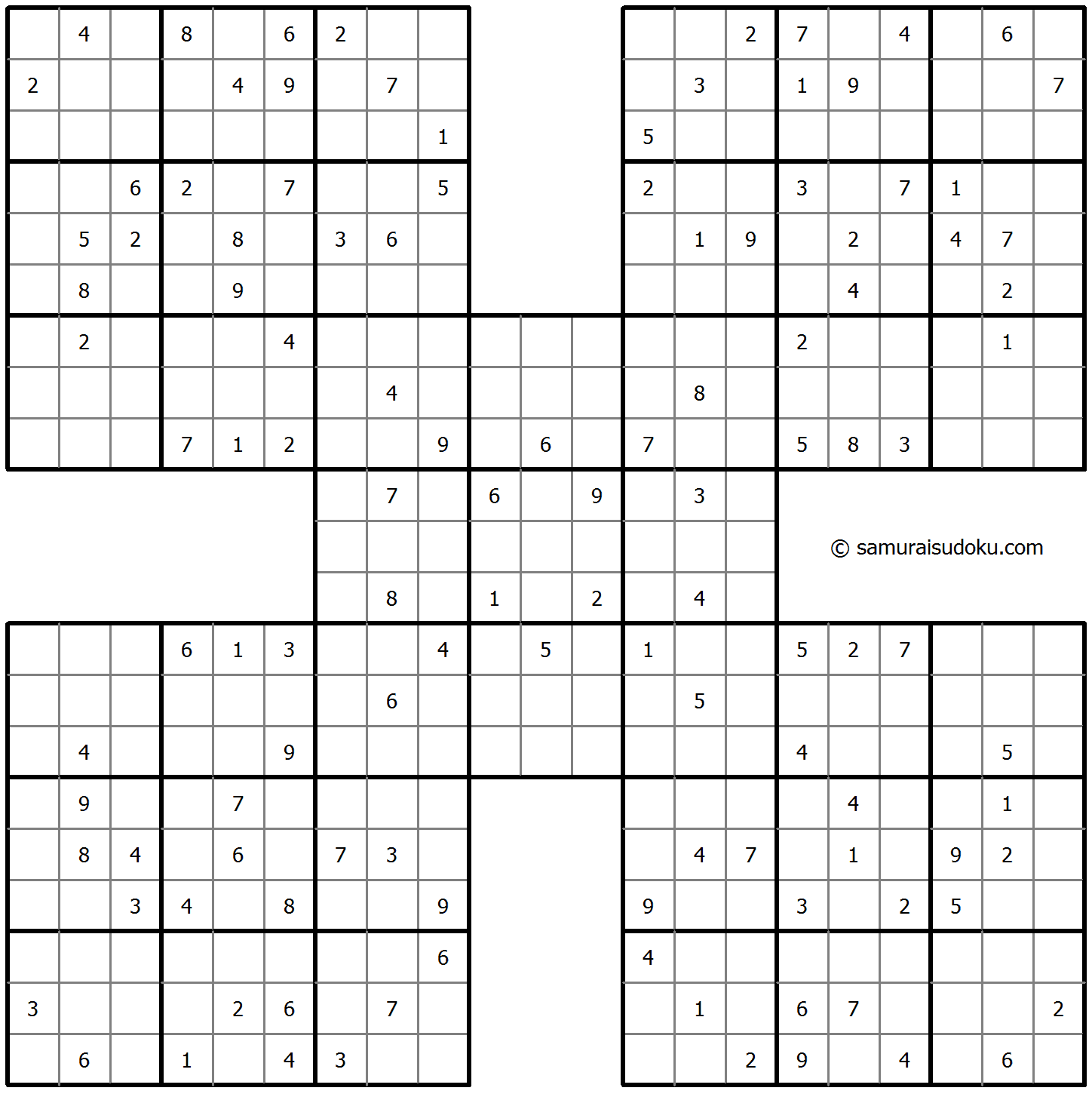 Samurai Sudoku 5-August-2023