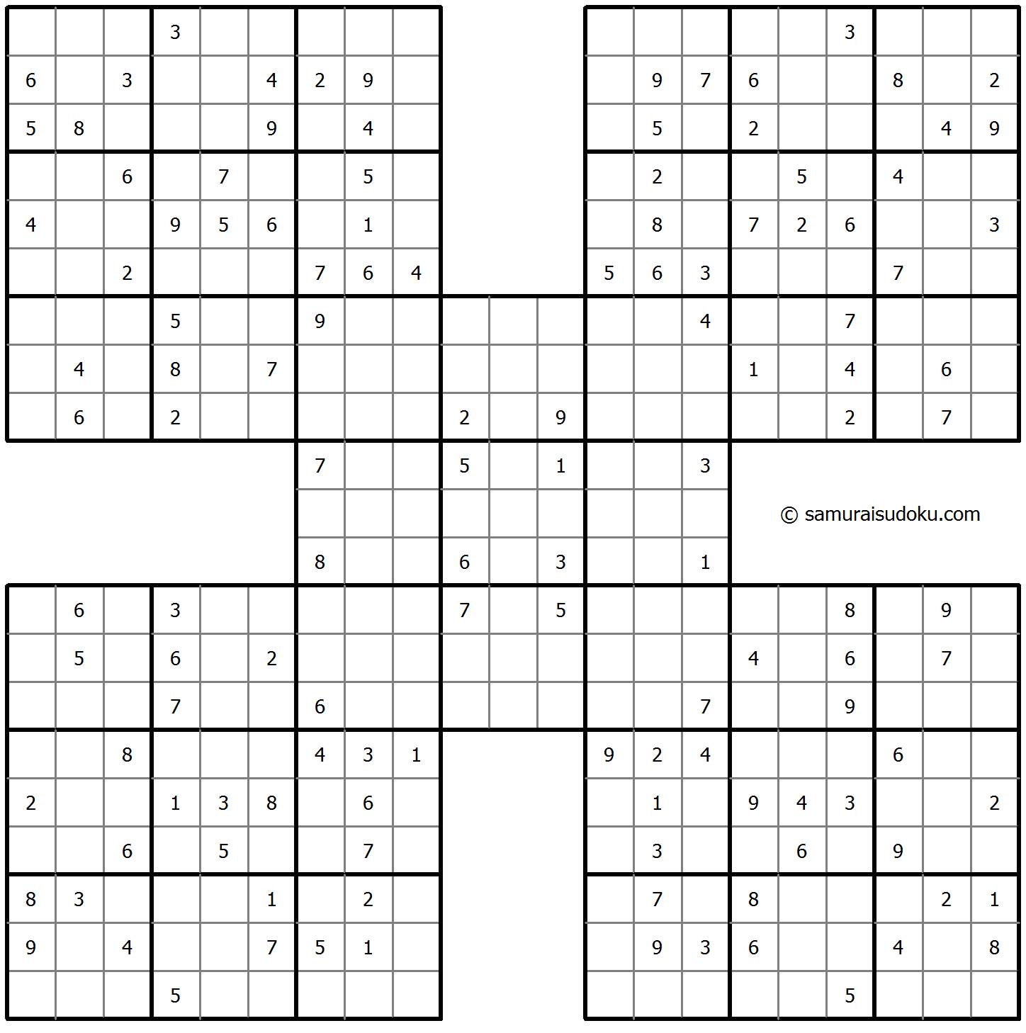 samurai sudoku