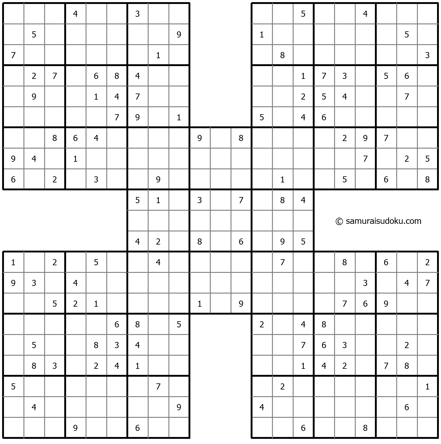 Samurai Sudoku 1-May-2022