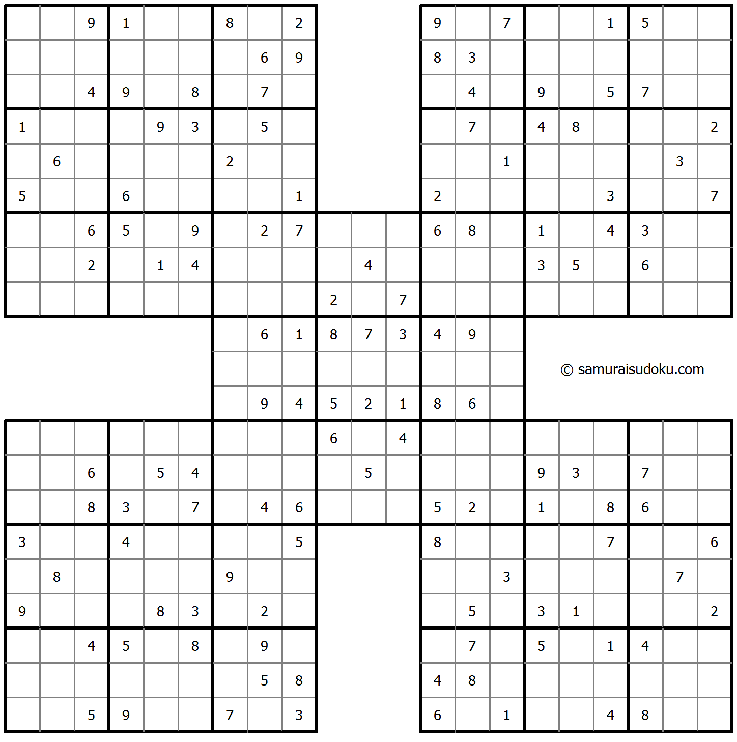 Samurai Sudoku 27-April-2022