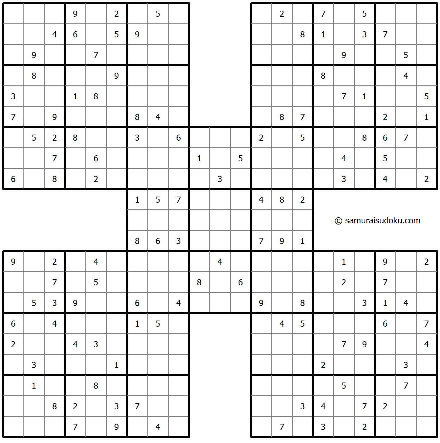 Sudoku Samurai #32404