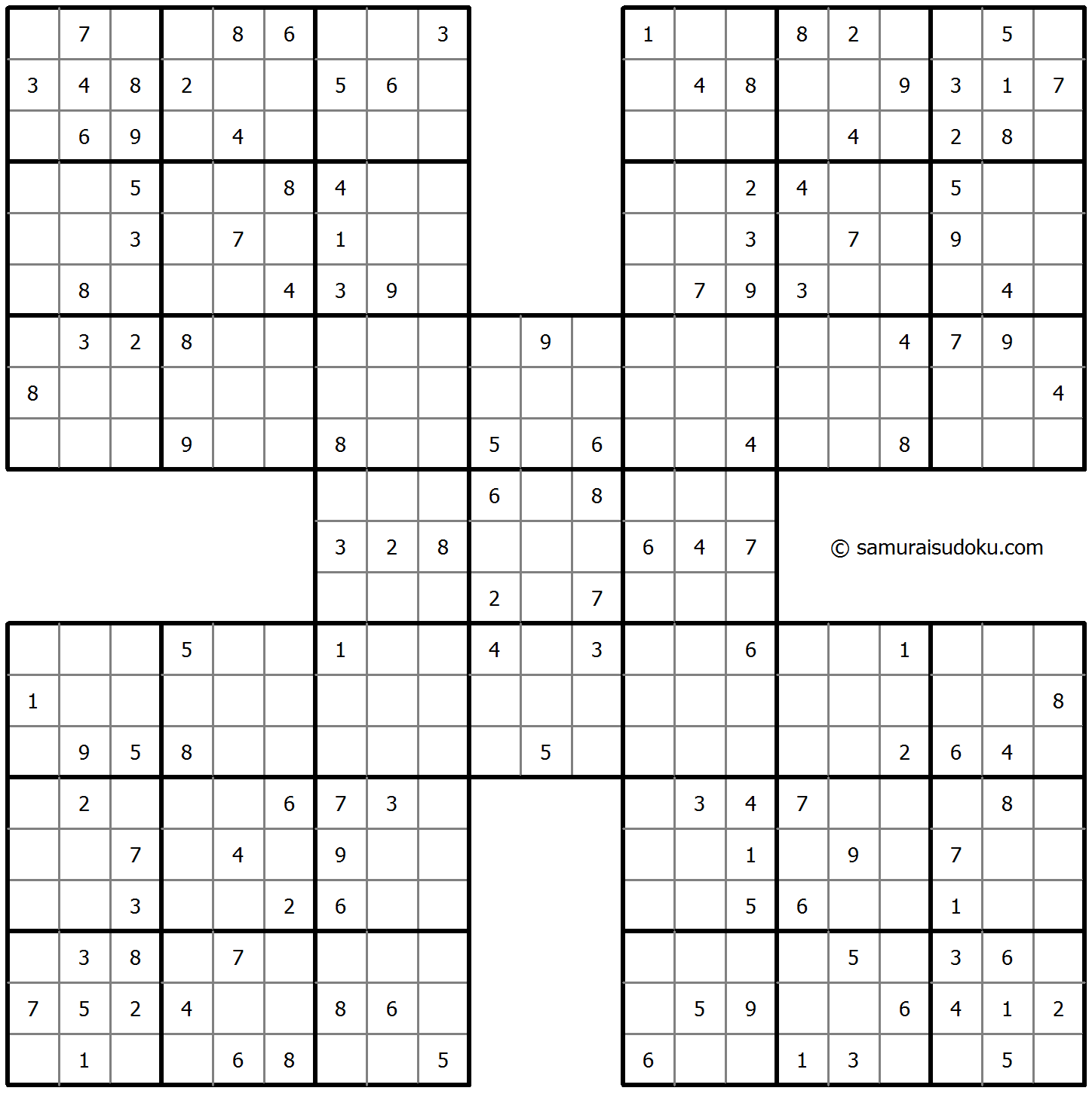 Samurai Sudoku 4-March-2022