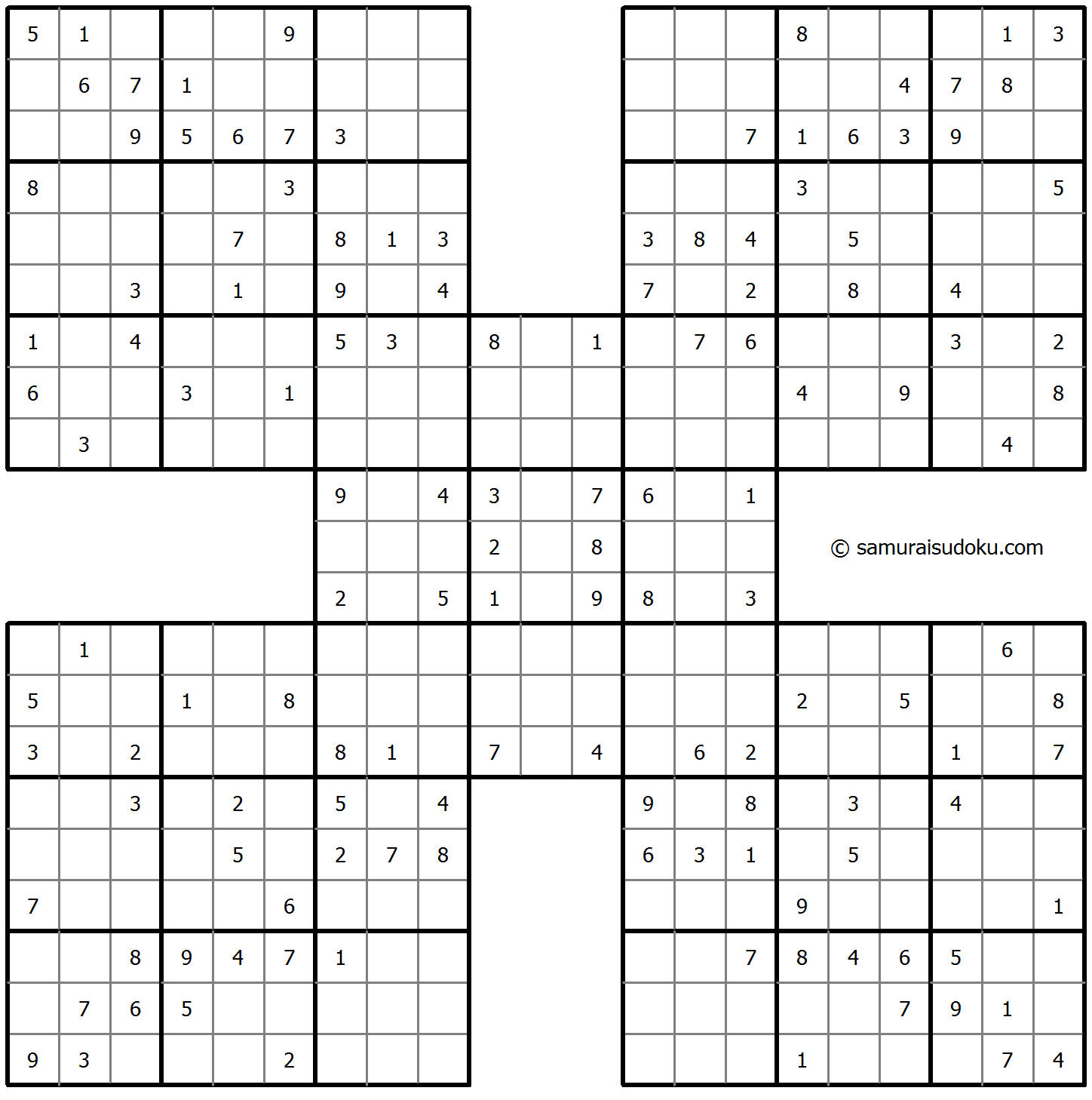 Samurai Sudoku
