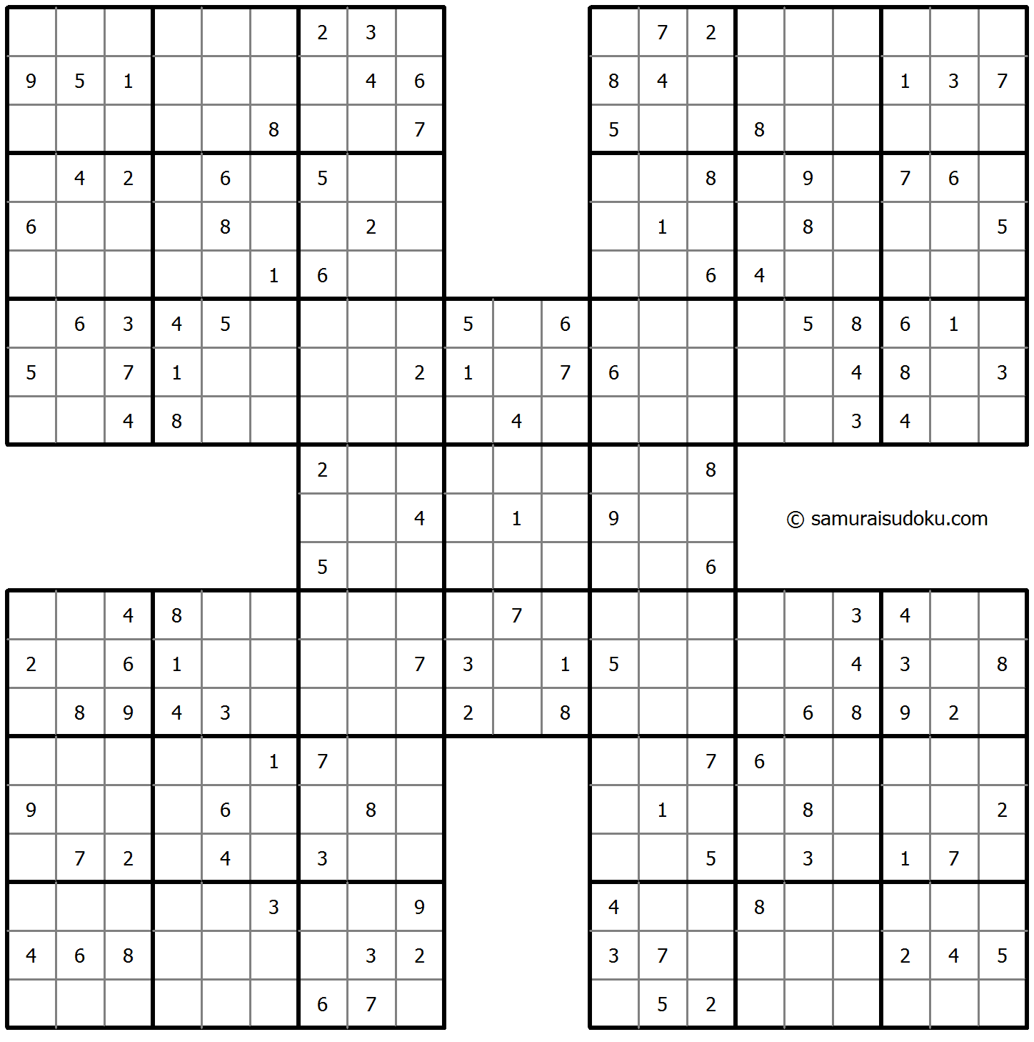 Samurai Sudoku 10-May-2022