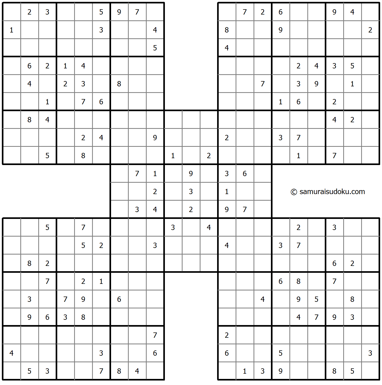 Samurai Sudoku 11-July-2022