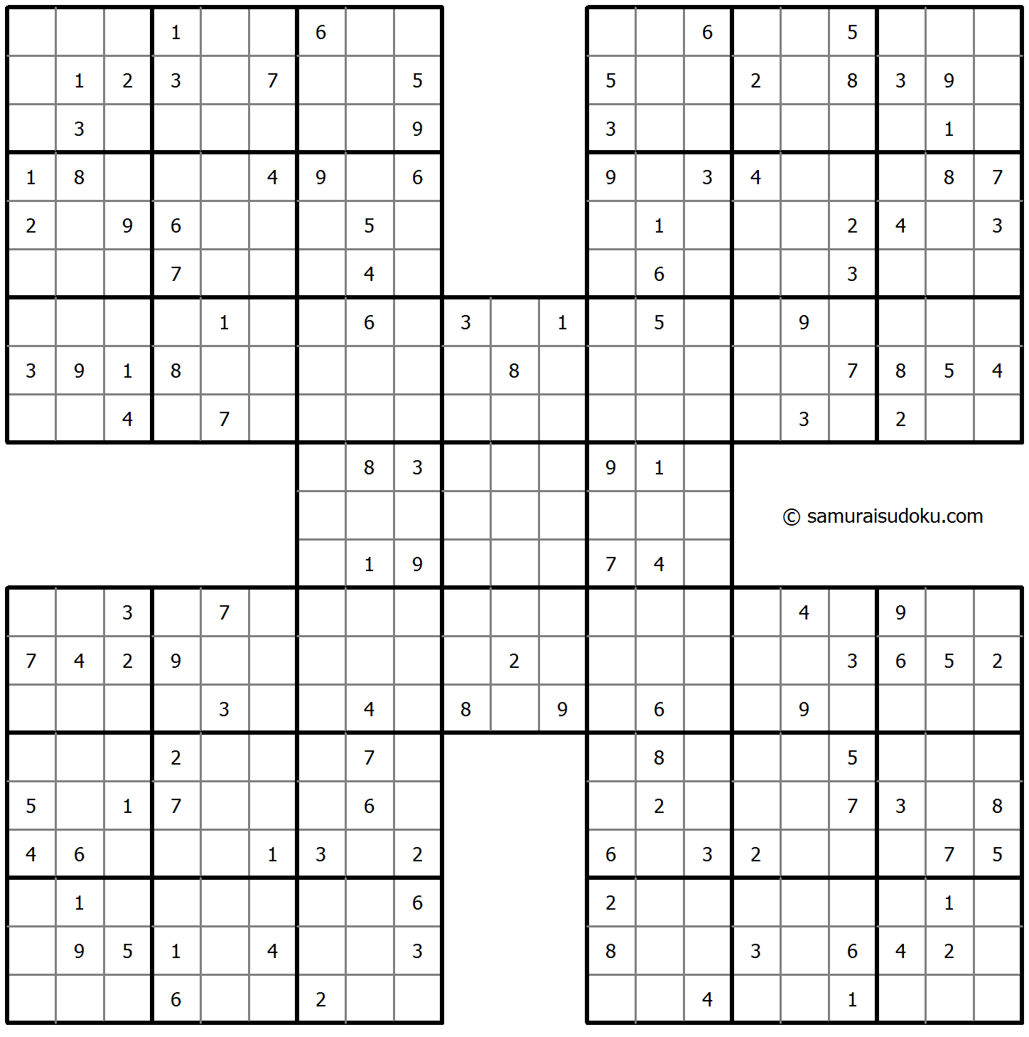 Sudoku Samurai #32627