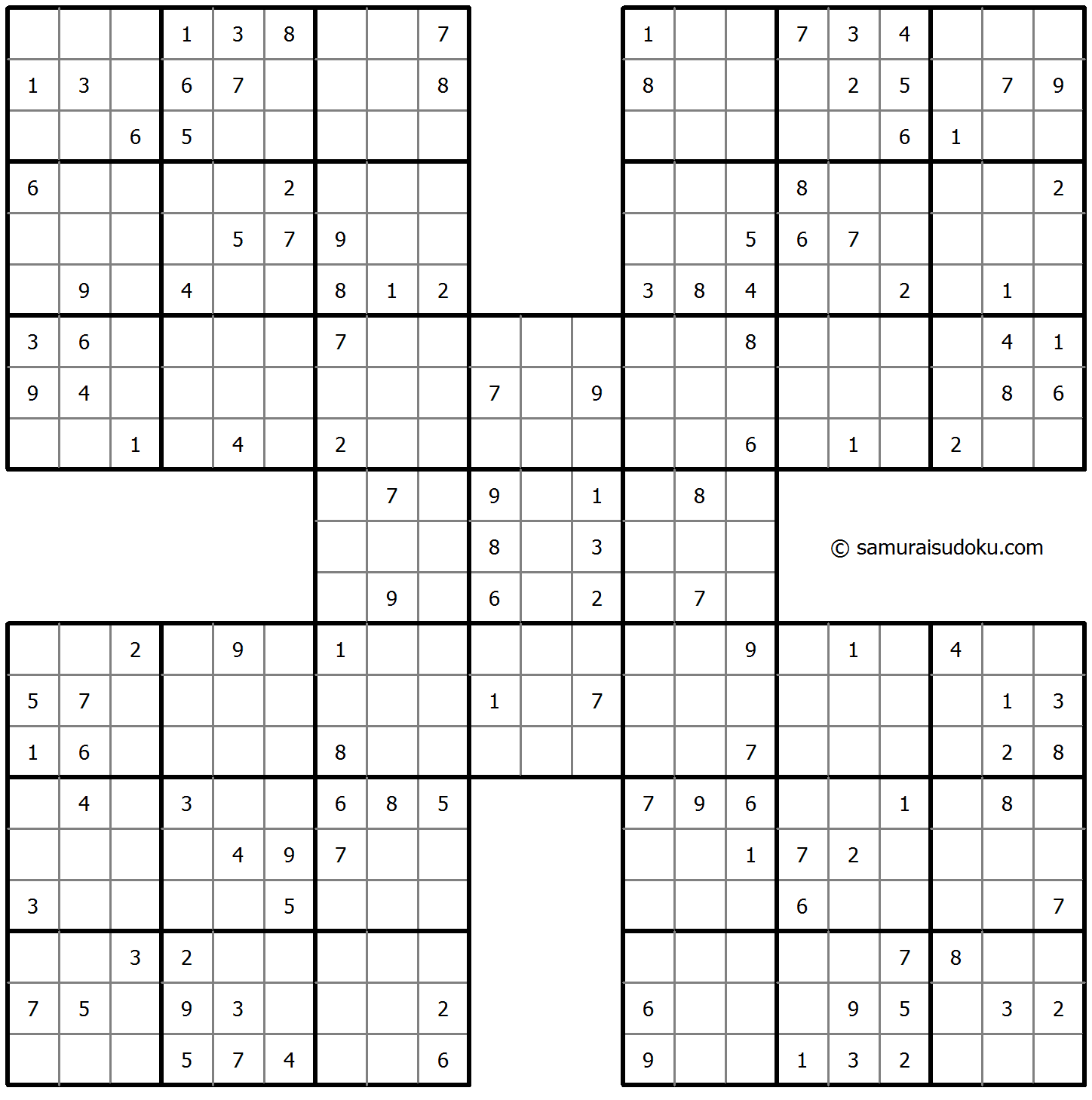 Samurai Sudoku 12-May-2022