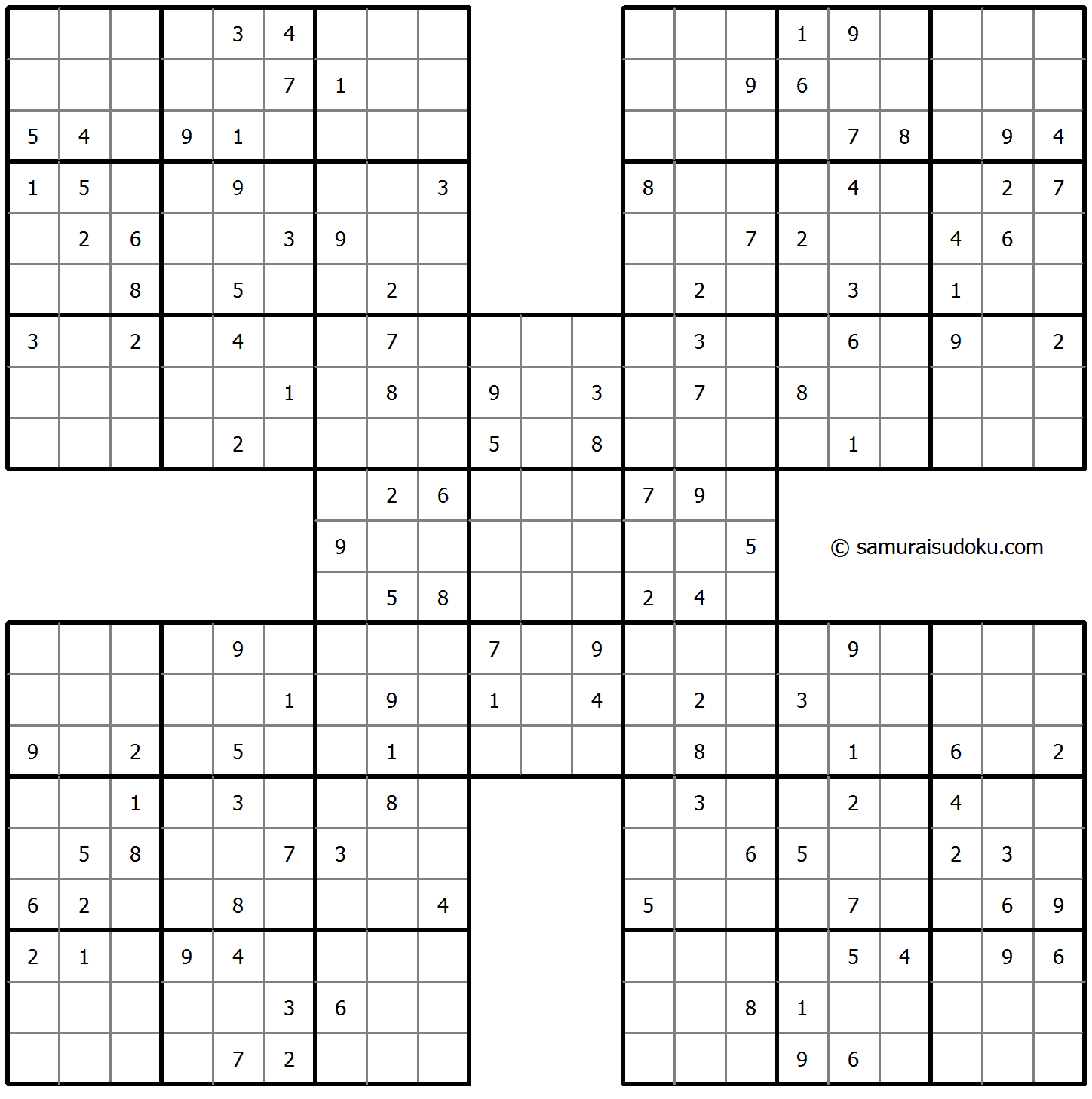 Samurai Sudoku 27-February-2022