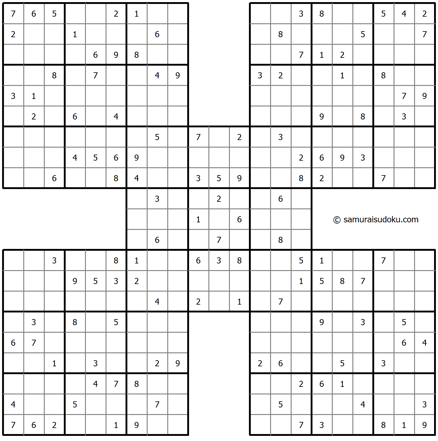 Sudoku Samurai #32676