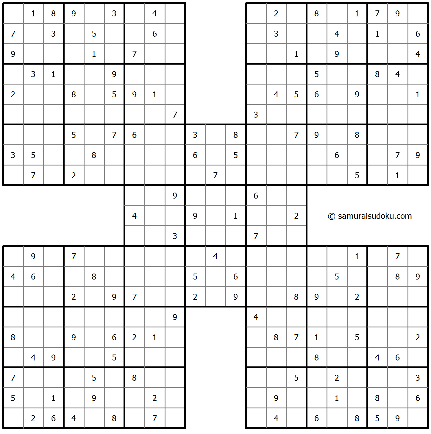 samurai sudoku