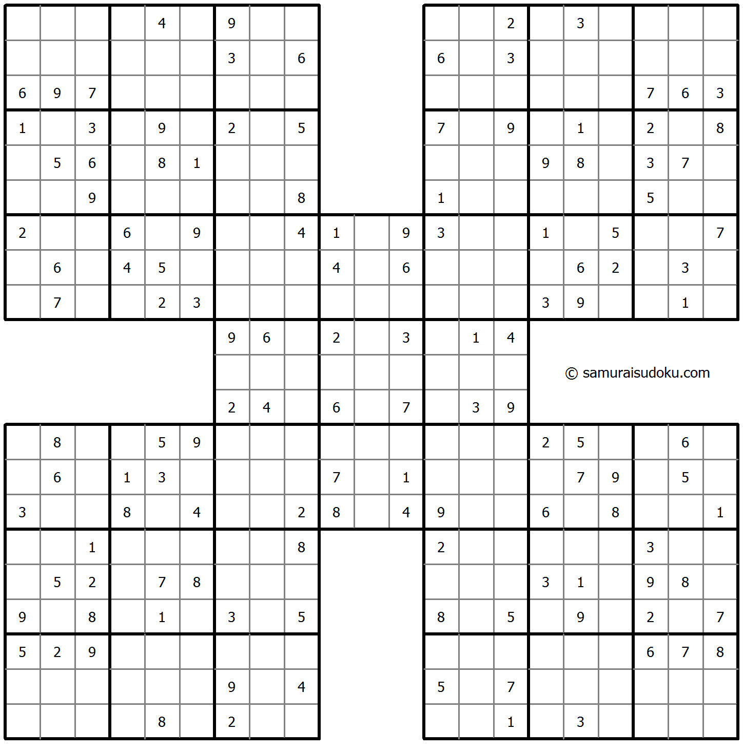 Samurai Sudoku 6-July-2022