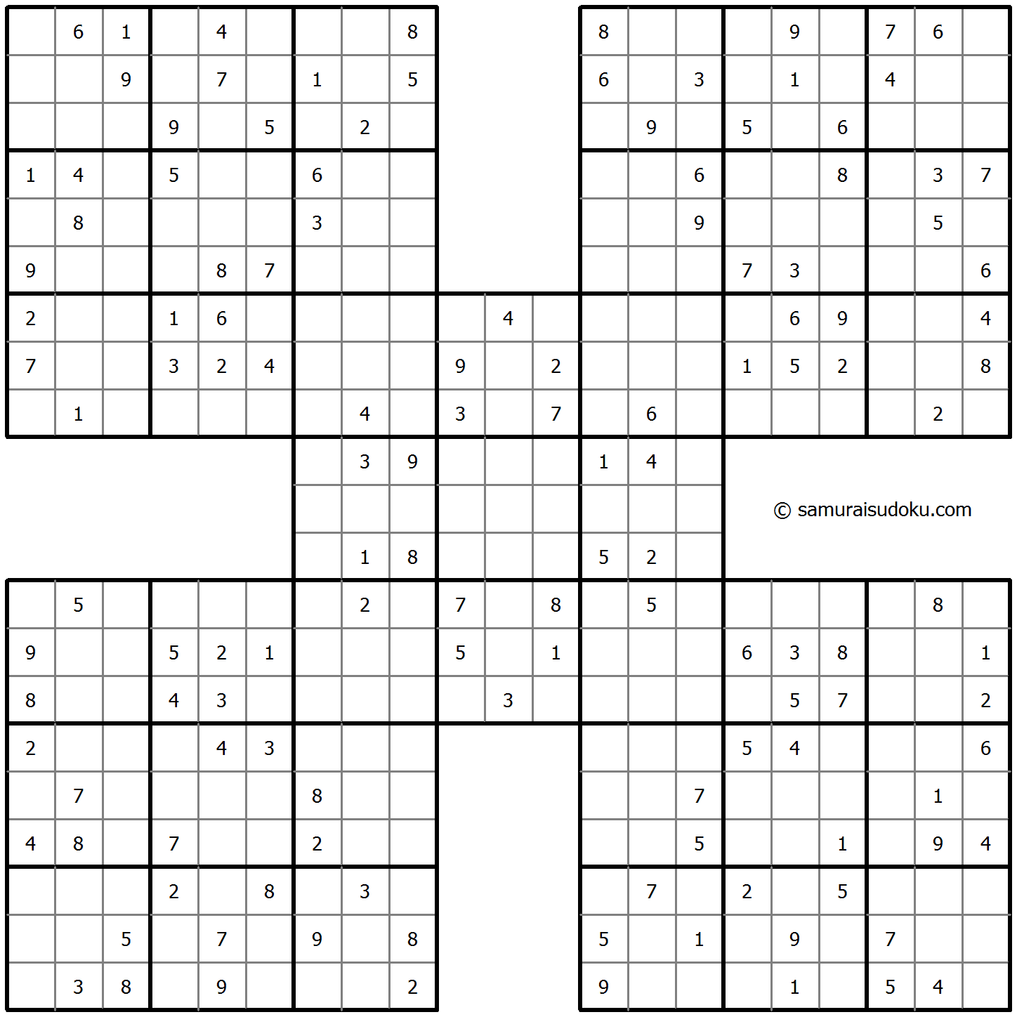 Samurai Sudoku 30-April-2021