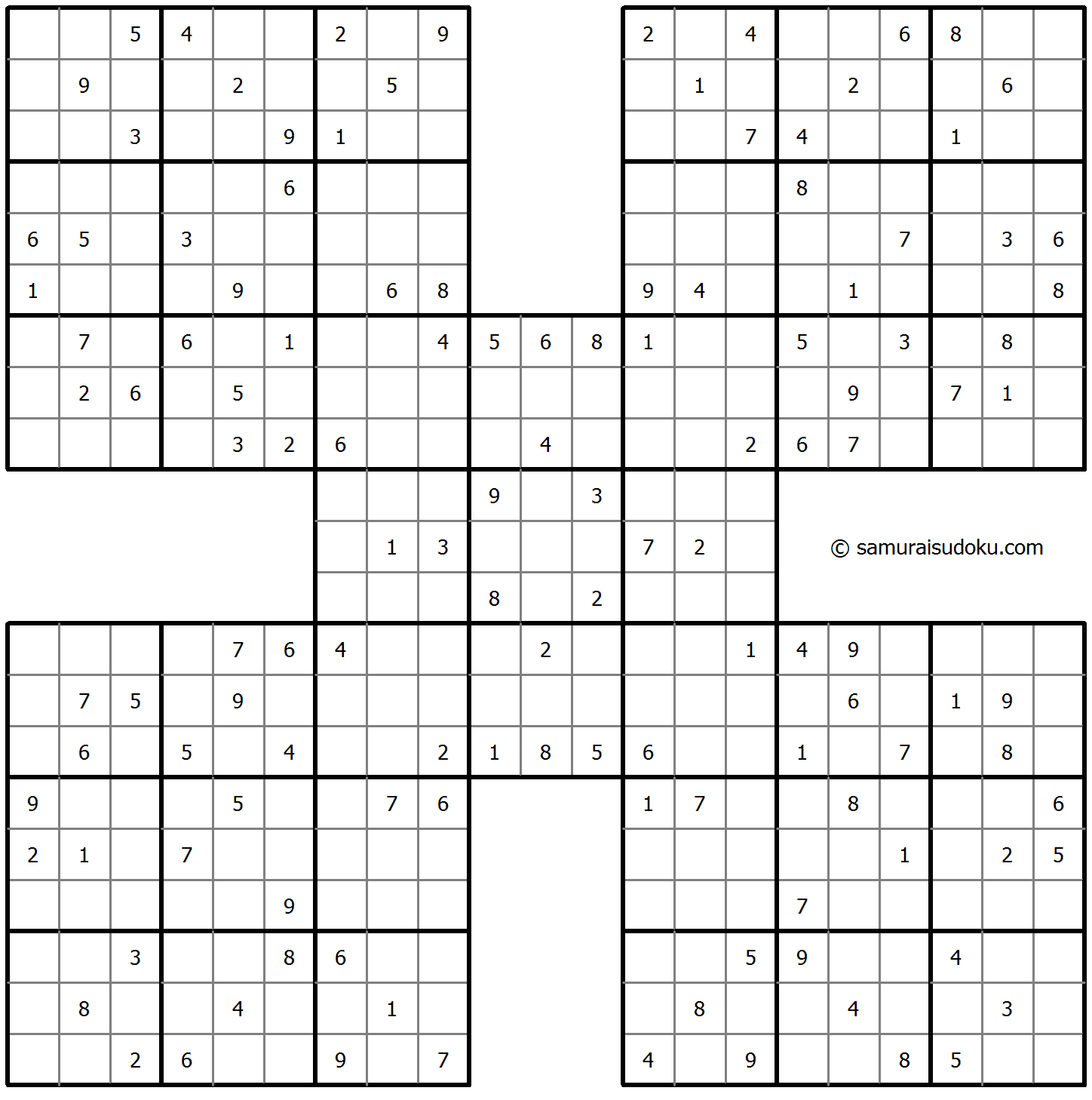 Samurai Sudoku 24-May-2021