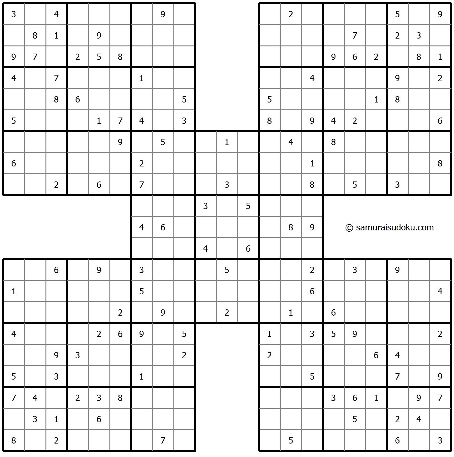 Samurai Sudoku 20-August-2023