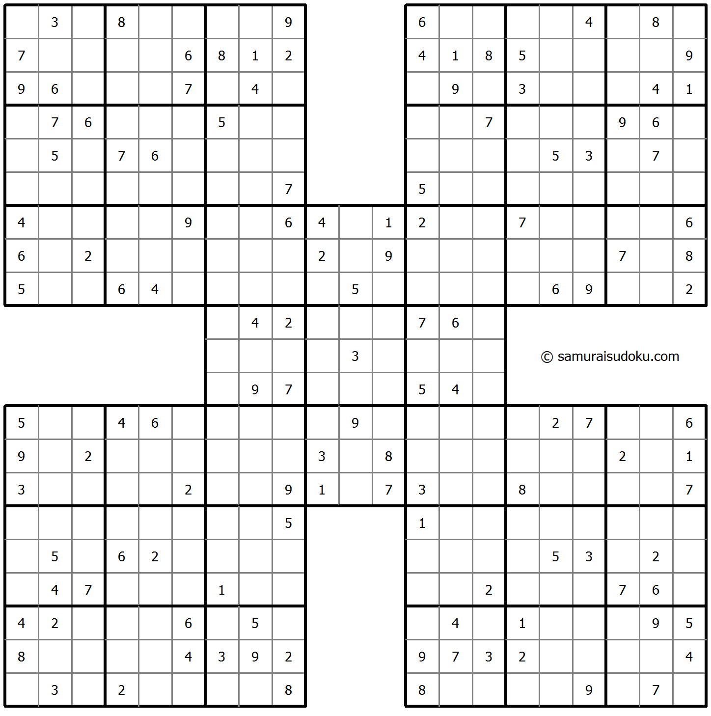Samurai Sudoku 11-March-2022