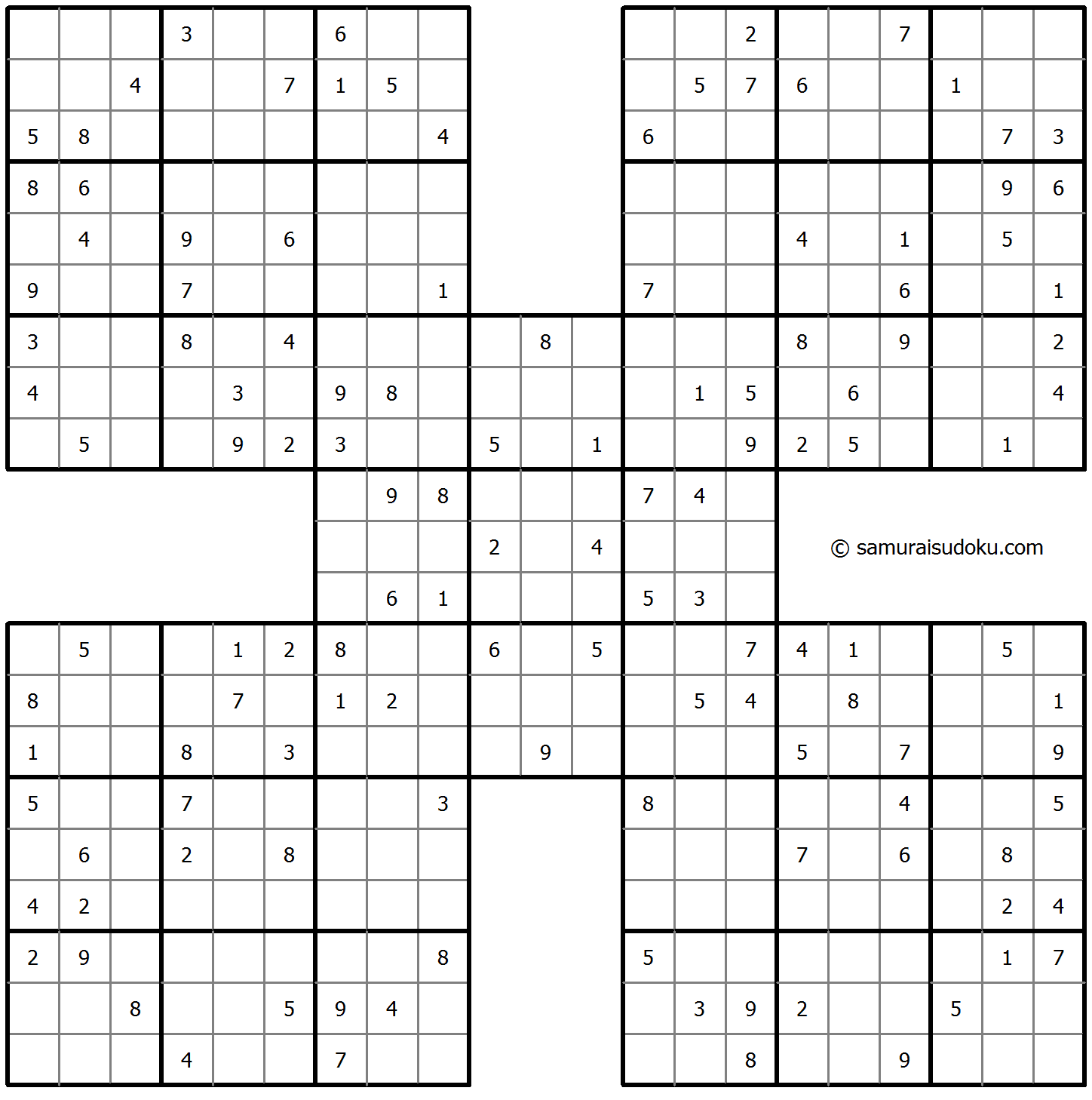 Sudoku Samurai #32812