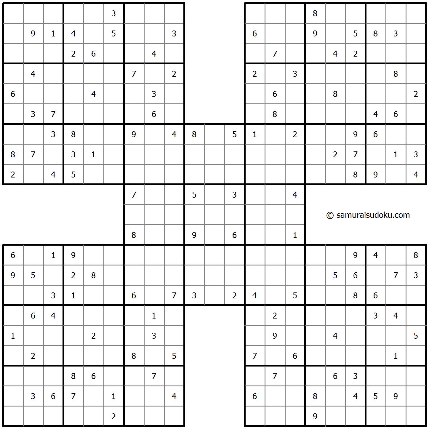 samurai sudoku