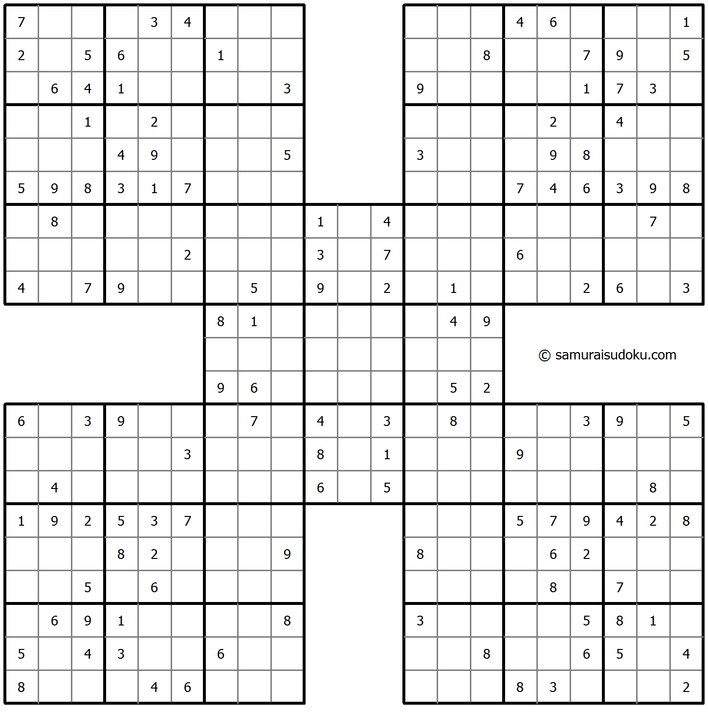 Samurai Sudoku