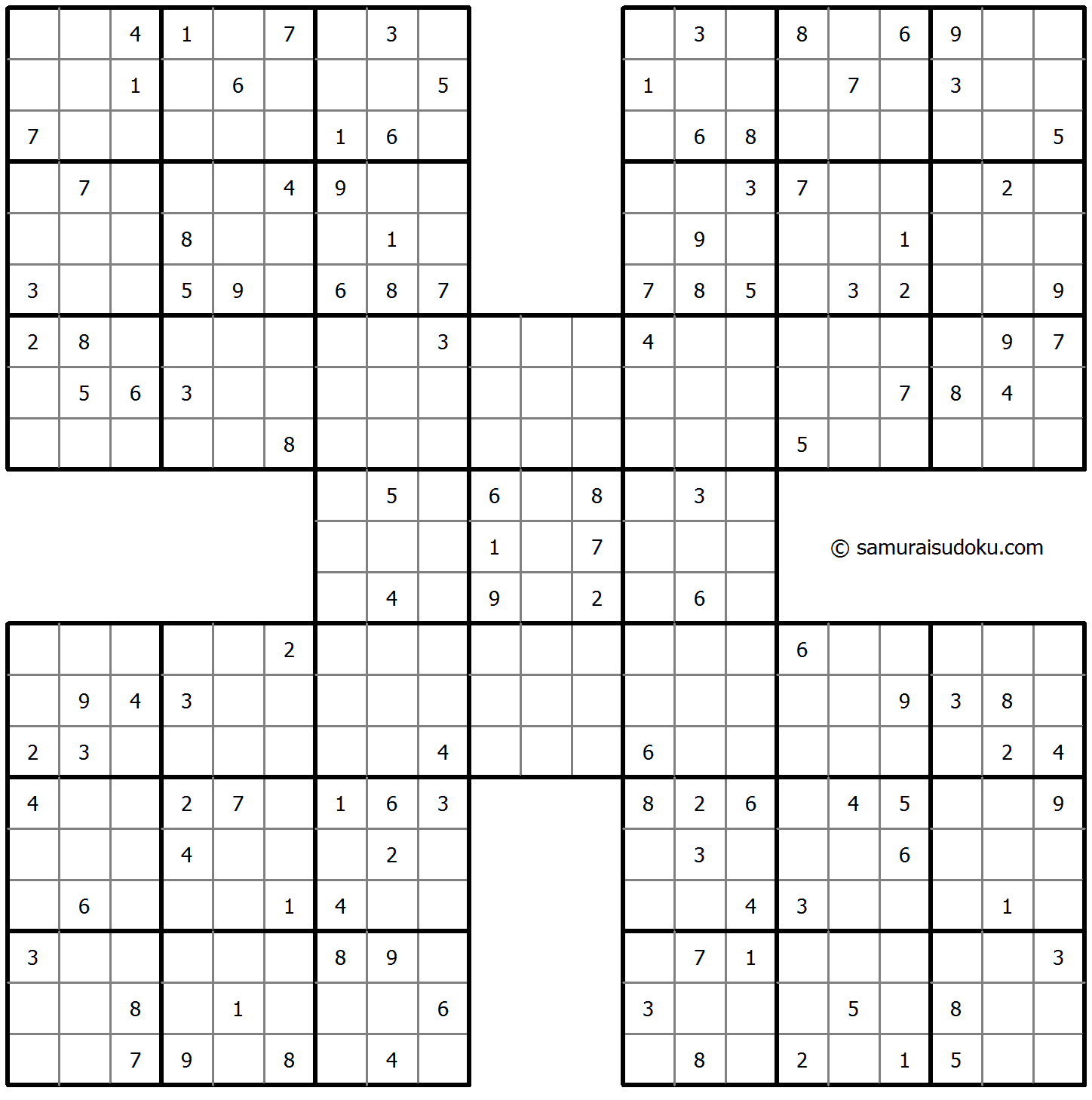 Samurai Sudoku 15-March-2022