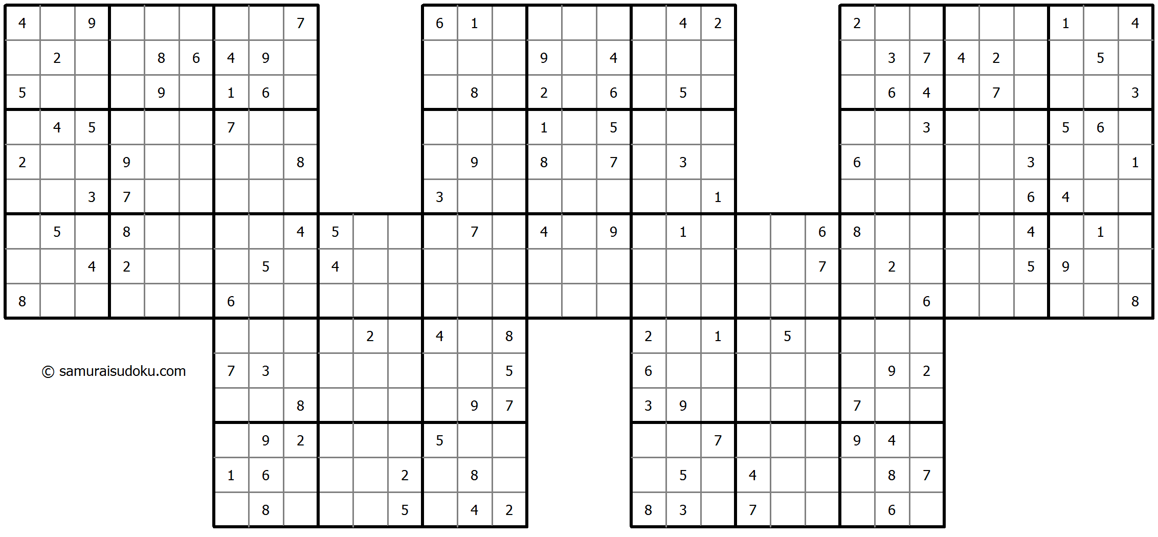 W Sudoku bulmaca örneği